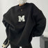 Women's Embroidered Compound Round Neck Sweatshirt Women Loose - ROUTINE FASHION